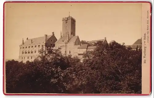 Fotografie Ernst Zink, Eisenach, Ansicht Eisenach, Blick auf die Wartburg von Osten aus gesehen