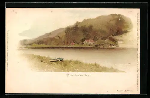 Lithographie Bad Lauterberg, Wiesenbecker Teich