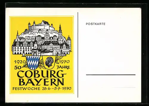 AK Coburg, 50 Jahre Coburg Bayern 1970