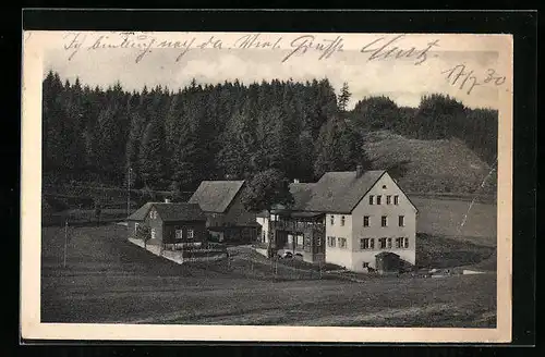 AK Hermsdorf i. E., Wander- und Schullandheim der Stadt Freital