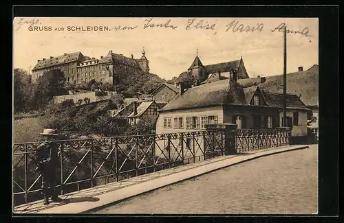 AK Schleiden, Teilansicht von einer Brücke aus