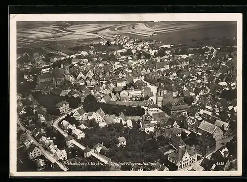 AK Weissenburg i. Bayern, Fliegeraufnahme der Ortschaft