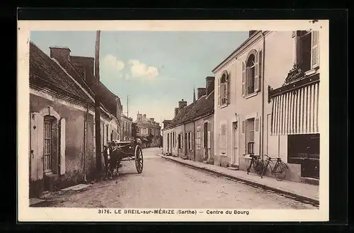 AK Le Breil-sur-Mérize, Centre du Bourg