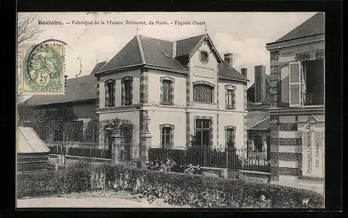 AK Bouloire, Fabrique de la Maison Virlouvet, de Paris, Facade Ouest