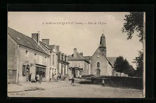 AK St-Mars-de-Locquenay, Place de l`Eglise