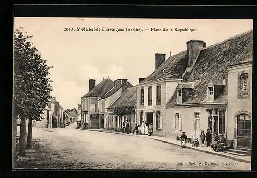 AK St-Michel-de-Chavaignes, Place de la République