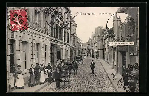 AK La Flèche, Rue Grollier