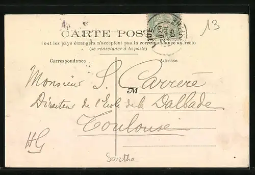 AK Loué, La Place, Sortie de Messe