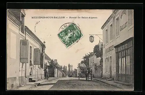 AK Mézières-sous-Ballon, Route de Saint-Aignan