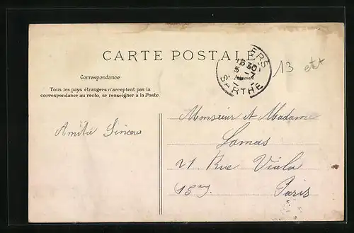 AK Mézières-sous-Ballon, Route de Saint-Aignan