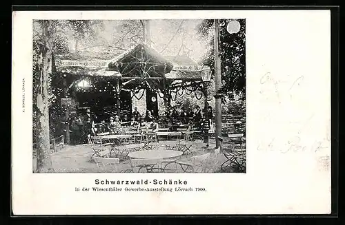 AK Lörrach, Wiesenthäler Gewerbe-Ausstellung 1900, Schwarzwald-Schänke