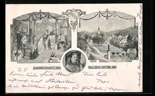 AK Müllheim, Gewerbeausstellung 1899