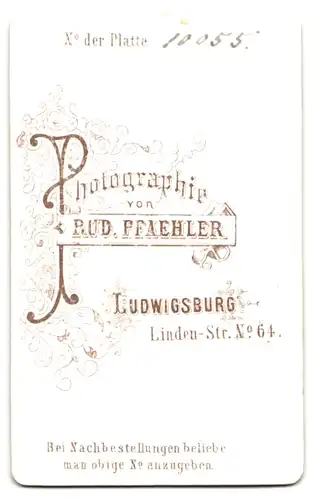 Fotografie Rud. Pfaehler, Ludwigsburg, Linden-Str. Nr. 64, Stattlicher bürgerlicher Herr im Mantel mit Bart