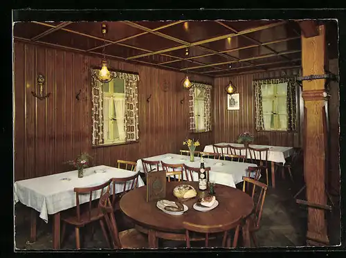 AK Lahr-Burgheim, Gasthof-Pension Grüner Baum, Bes. Gerhard Feger, Innenansicht