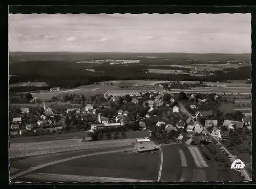 AK Peterzell, Ortsansicht aus der Vogelschau