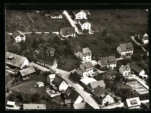 AK Hallwangen, Luftbild der Ortschaft