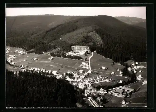 AK Obertal, Luftbild der Ortschaft