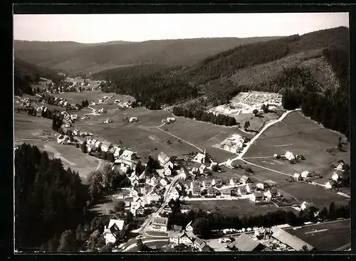 AK Obertal, Ortsansicht aus der Vogelschau