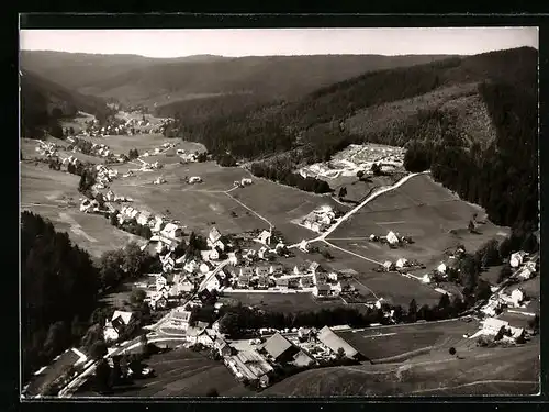 AK Obertal, Ortsansicht aus der Vogelschau