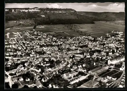 AK Spaichingen, Luftbild der Ortschaft