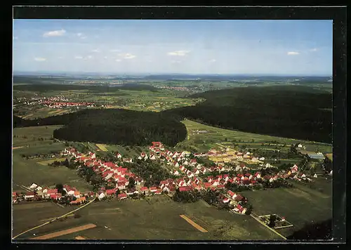 AK Neuhengstett /Schwarzwald, Gesamtansicht aus der Vogelschau