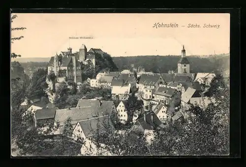 AK Hohnstein, Ortsansicht mit Schloss Hohnstein