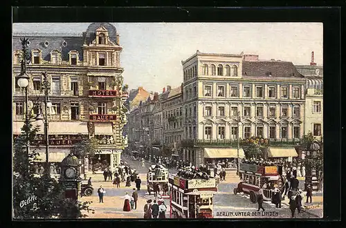 Künstler-AK Berlin, Unter den Linden