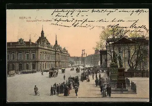 AK Berlin, Opernplatz mit Zeughaus