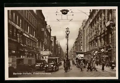 AK Berlin, Verkehr in der Friedrichstrasse