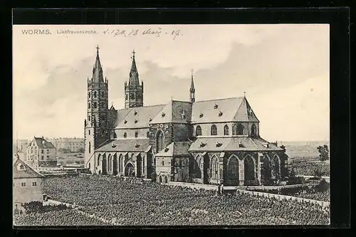 AK Worms, Partie an der Liebfrauenkirche