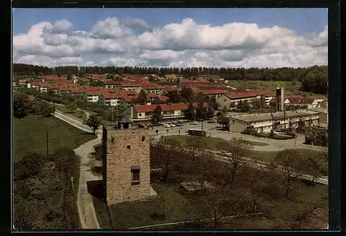 AK Plochingen, Vorstadt Stumpenhof aus der Vogelschau