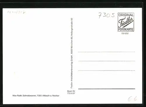 AK Altbach a. Neckar, Ortsansicht, Hochhäuser, Schule und Hallenbad