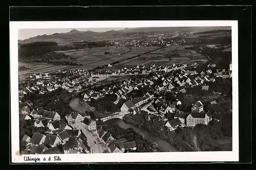 AK Uhingen a. d. Fils, Ortsansicht aus der Vogelschau