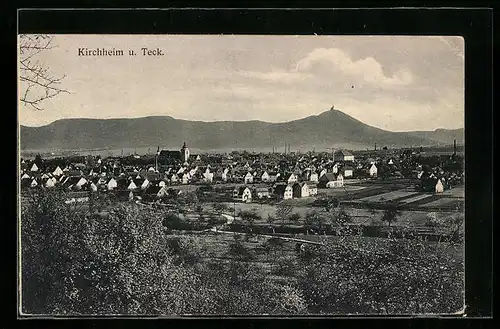AK Kirchheim u. Teck, Ortsansicht aus der Vogelschau