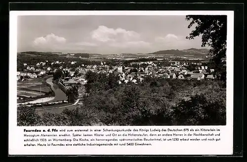 AK Faurndau a. d. Fils, Ortsansicht aus der Vogelschau