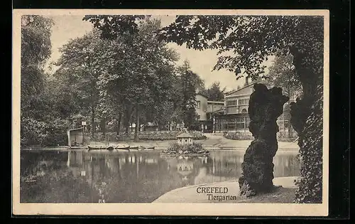 AK Crefeld, Partie im Tiergarten