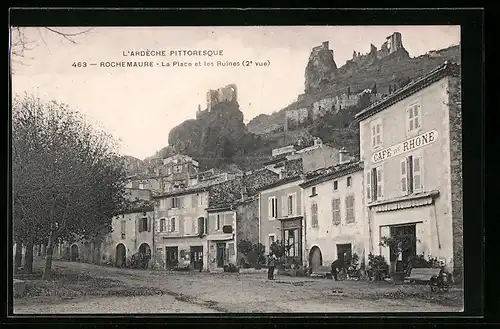 AK Rochemaure, La Place et les Ruines