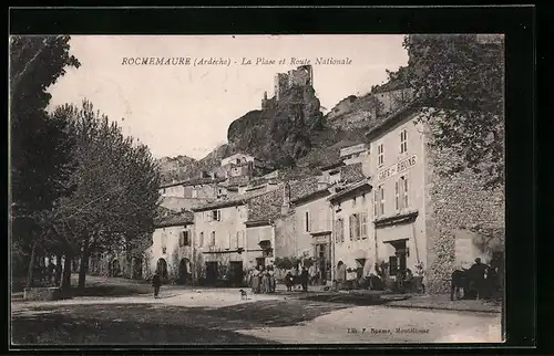 AK Rochemaure, La Place et Route Nationale