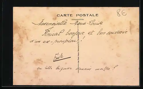 AK Le Teil, La Poste et la Mairie