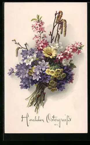 Künstler-AK Meissner & Buch (M&B) Nr. 2335: Schöner bunter Blumenstrauss