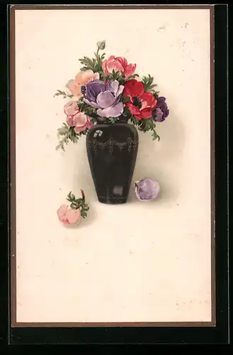 Künstler-AK Meissner & Buch (M&B) Nr. 2132: Bunter Blumenstrauss in Vase
