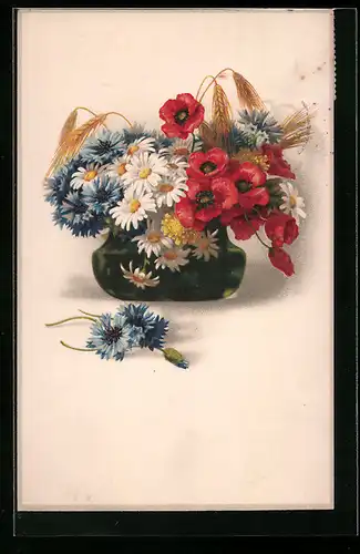 Künstler-AK Meissner & Buch (M&B) Nr. 2250: Vase mit Blumenarrangement