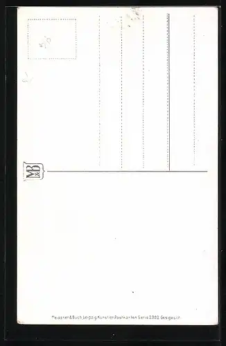 Künstler-AK Meissner & Buch (M&B) Nr. 2302: Margeriten in einer Steingutvase