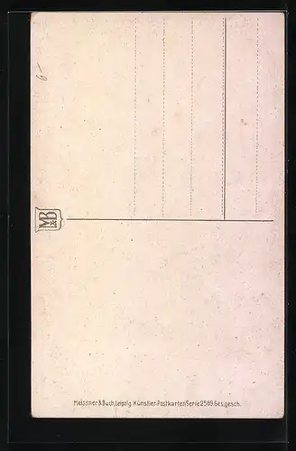 Künstler-AK Meissner & Buch (M&B) Nr. 2569: Die Spitzenverkäuferin