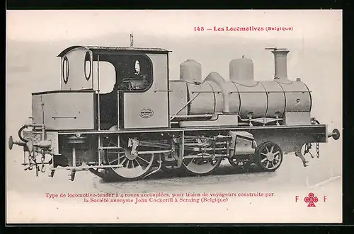 AK belgische Eisenbahn, Locomotive-tender a 4 roues accouplees, John Cockerill