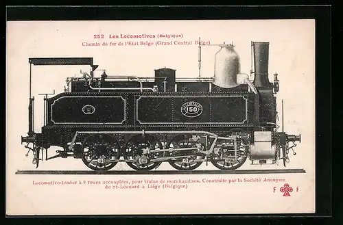 AK Chemin de fer de l`Etat Belge, belgische Eisenbahn