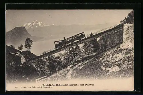 AK Eigi-Bergbahn-Schnurtobelbrücke mit Pilatus