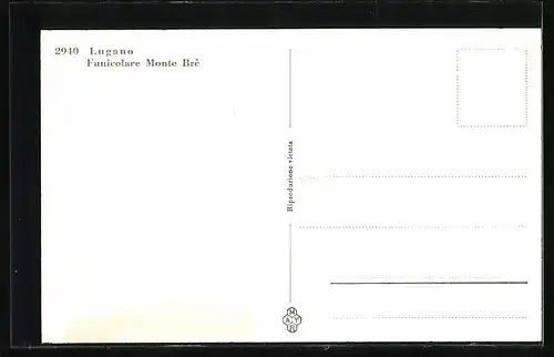 AK Lugano, Funicolare Monte Bre, Bergbahn