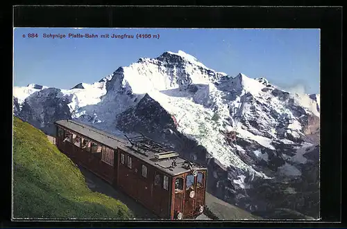 AK Schynige Platte-Bergbahn mit Jungfrau