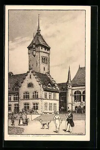 AK Zürich, Am Landesmuseum